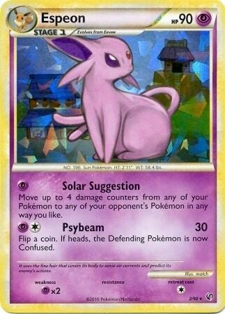 Espeon (HGSS Undaunted Cracked Ice Holo) - (002/090) - Deck Exclusives - (Holo Rare)