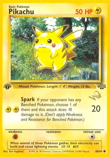 Pikachu [W Stamped] - (60/64) - WoTC Promo - (Promo)