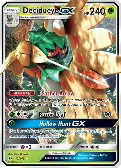 Decidueye GX - (12/149) - SM Base Set - (Ultra Rare)