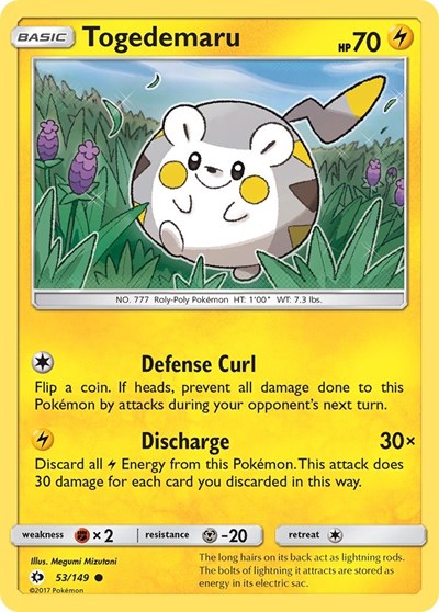 Togedemaru - (53/149) - SM Base Set - (Common)