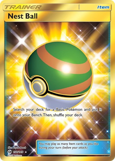Nest Ball (Secret) - (158/149) - SM Base Set - (Secret Rare)