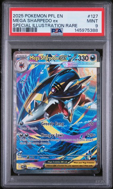 PSA 9 - Phantasmal Flames - Mega Sharpedo EX