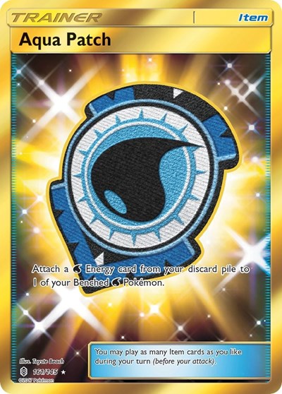 Aqua Patch (Secret) - (161/145) - SM - Guardians Rising - (Secret Rare)