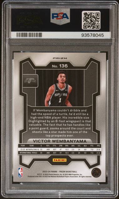 PSA 10 - 2023 Prizm - Victor Wembanyama ICE