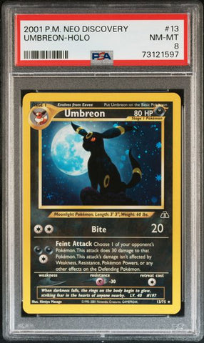 PSA 8 - Neo Discovery - Umbreon Holo - #13