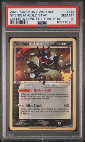 PSA 10 - Black Star Promo - Greninja Gold Star #144