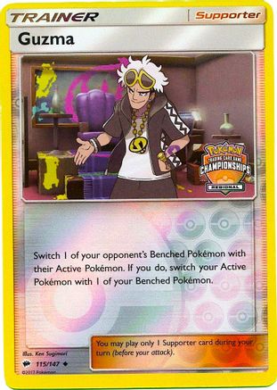 Guzma (115/147) (League Promo) [Sun & Moon: Burning Shadows]