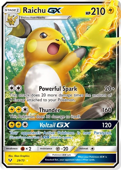 Raichu GX - (29/73) - Shining Legends - (Ultra Rare)