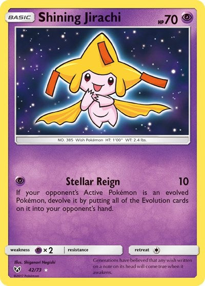 Shining Jirachi - (42/73) - Shining Legends - (Shiny Holo Rare)