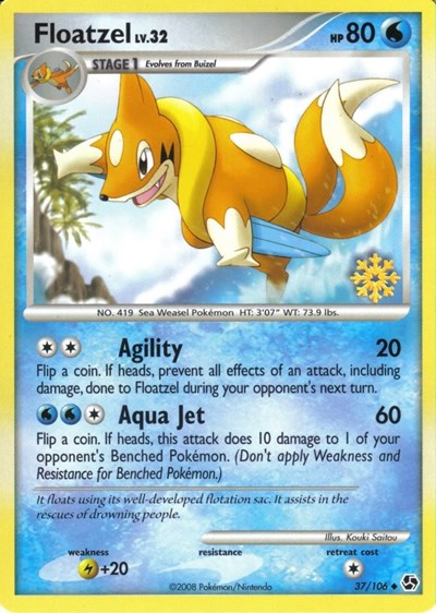 Floatzel - (037/106) - Countdown Calendar Promos - (Promo)