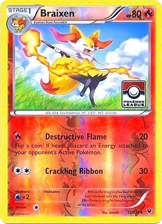 Braixen (12/124) (League Promo) [XY: Fates Collide]