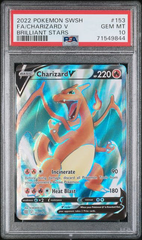 PSA 10 - Brilliant Stars - Charizard V #153
