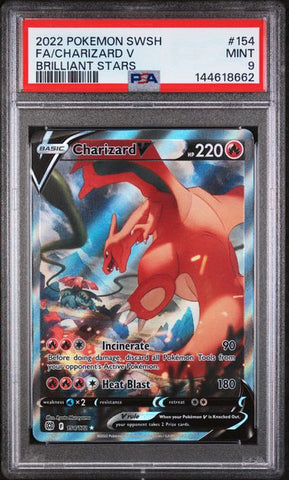 PSA 9 - Brilliant Stars - Charizard V #154