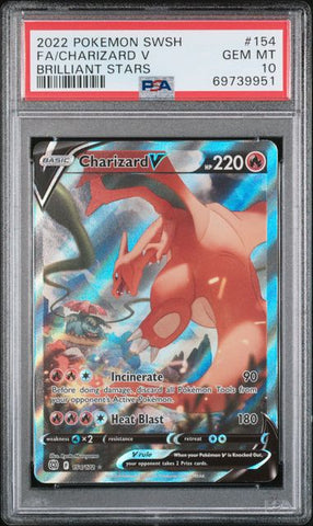 PSA 10 - Brilliant Stars - Charizard V #154