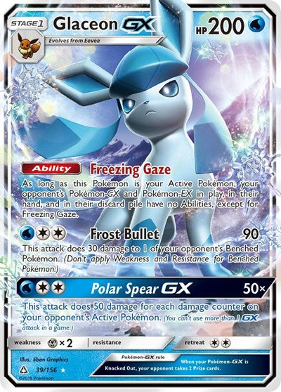 Glaceon GX - (39/156) - SM - Ultra Prism - (Ultra Rare)