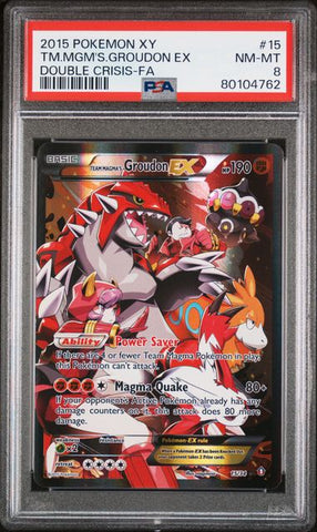 PSA 8 - Double Crisis - Team Magma's Groudon EX #15