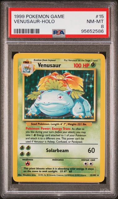 PSA 8 - 1999 Pokemon Base - Venusaur Holo -