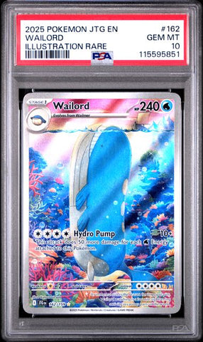 PSA 10 - Journey Together - Wailord #162