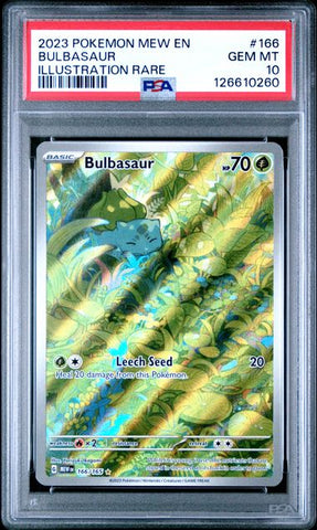 PSA 10 - Pokemon 151 - Bulbasaur #166
