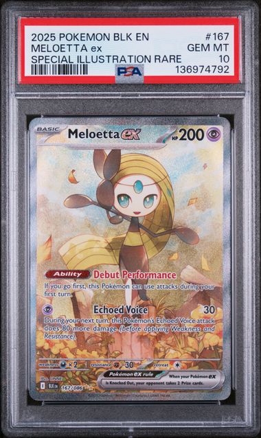 PSA 10 -  Black Bolt - Meloetta EX