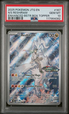 PSA 10 - Journey Together  - N's Reshiram #167 STAMPED