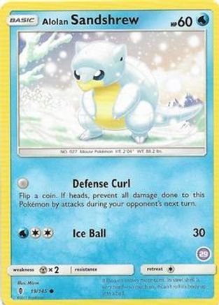Alolan Sandshrew (19/145) (Deck Exclusive #29) [Sun & Moon: Trainer Kit - Alolan Sandslash]