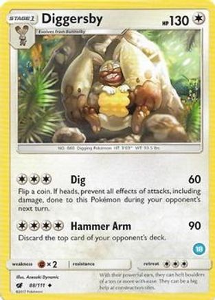 Diggersby (88/111) (Deck Exclusive #18) [Sun & Moon: Trainer Kit - Alolan Ninetales]