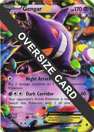 Gengar EX (34/119) (Jumbo Card) [XY: Phantom Forces]