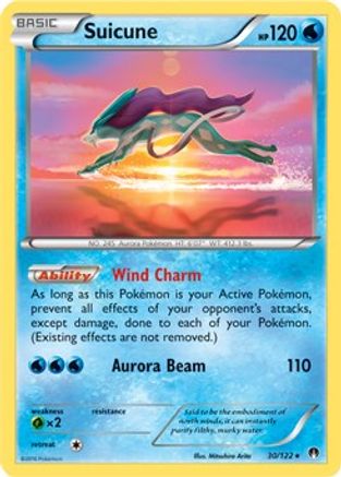 Suicune (30/122) (Cosmos Holo) (Blister Exclusive) [XY: BREAKpoint]