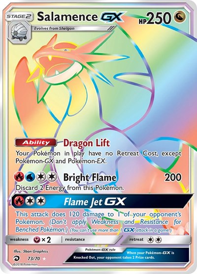 Salamence GX (Secret) - (73/70) - Dragon Majesty - (Secret Rare)