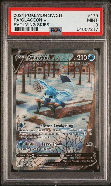 PSA 9 - Evolving Skies - Glaceon V