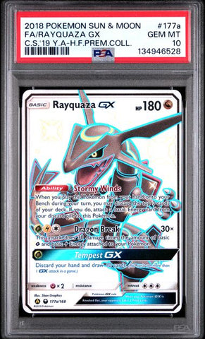 PSA 10 - Celestial Storm - Rayquaza GX #177a