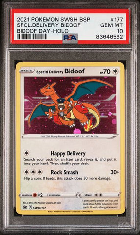 PSA 10 - Black Star Promo - Special Delivery Bidoof #177
