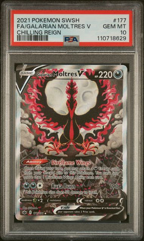 PSA 10 - Chilling Reign - Galarian Moltres V #177