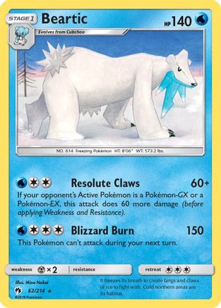 Beartic (62/214) [Sun & Moon: Lost Thunder]