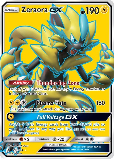 Zeraora GX - (201/214) - SM - Lost Thunder - (Ultra Rare)