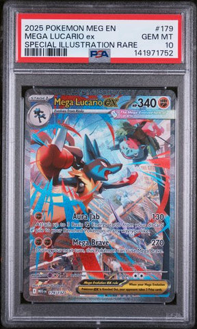 PSA 10 - Mega Evolutions - Mega Lucario EX #179