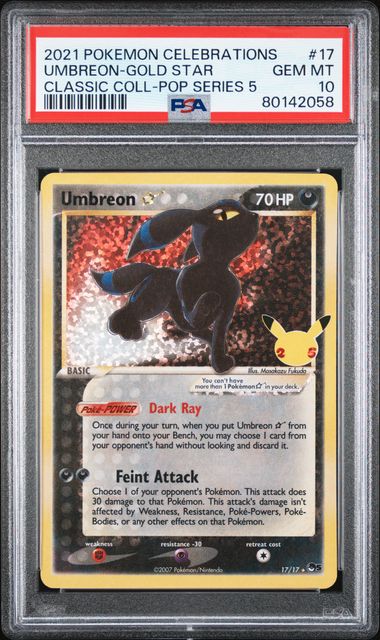 PSA 10 - Celebration - Umbreon Gold Star