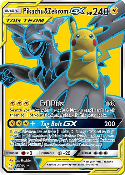 Pikachu & Zekrom GX - (162/181) - SM - Team Up - (Ultra Rare)