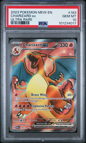 PSA 10 - Pokemon 151 - Charizard Ex #183