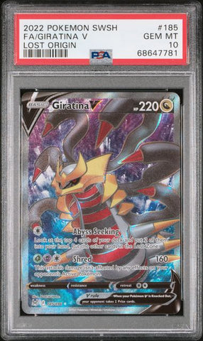 PSA 10 - Lost Origin - Giratina V #185