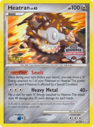 Heatran (30/146) (Regional Championships Staff) [Diamond & Pearl: Legends Awakened]