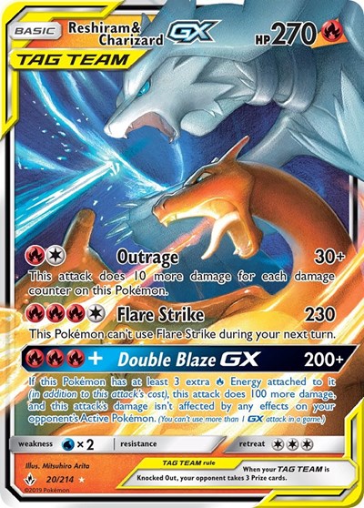 Reshiram & Charizard GX - (20/214) - SM - Unbroken Bonds - (Ultra Rare)