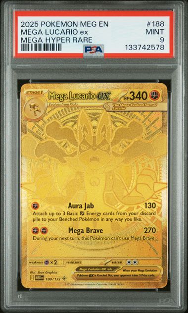 PSA 9 - Mega Evolutions - Mega Lucario ex