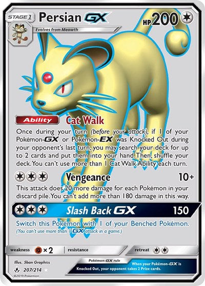 Persian GX - (207/214) - SM - Unbroken Bonds - (Ultra Rare)
