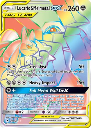 Lucario & Melmetal GX (224/214) [Sun & Moon: Unbroken Bonds]