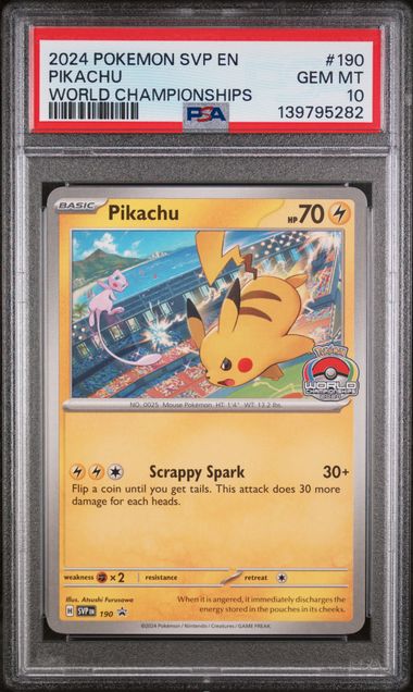 PSA 10 - 2024 World Champions  - Pikachu