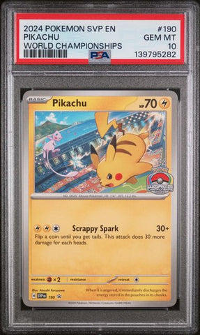 PSA 10 - 2024 World Champions  - Pikachu #190