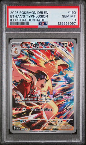 PSA 10 - Destined Rivals - Ethan's Typhlosion #190