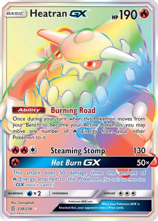 Heatran GX (238/236) [Sun & Moon: Unified Minds]
